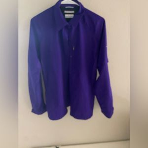 ladies purple columbia omni-shade shirt size x large
